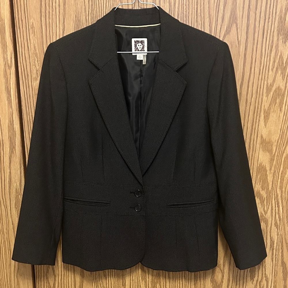 Anne KleinClassic Black Women's Blazer size 14p ptp 20